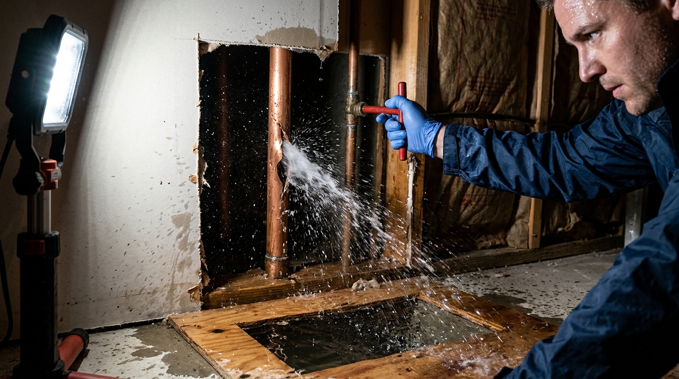 Burst Pipe Water Damage Repair
