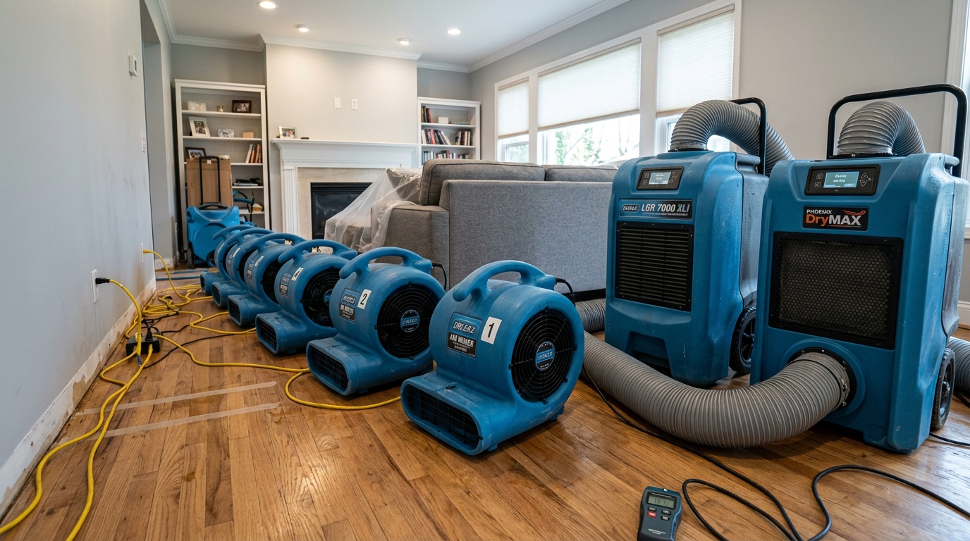 Emergency Water Extraction & Removal equipment and process in Texas